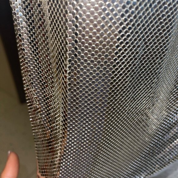 Whiting Davis Vintage 1970s Womens Top One Size Silver Halter Mesh Casual - Picture 8 of 15